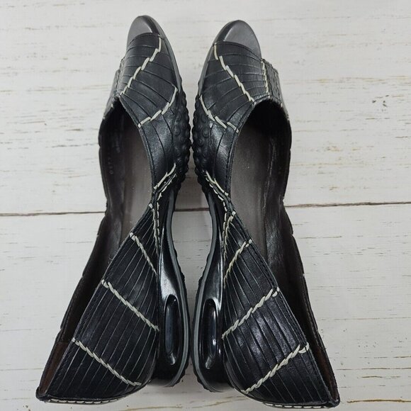 Cole Haan Air Bria Huarache Women Shoe Size 6B Black Wedge Open Toe Woven D27319 - Picture 8 of 12